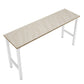 Manhattan Comfort Fortress 72" Natural Wood & Steel Garage Table In White