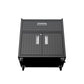 Manhattan Comfort Fortress Textured Metal 32" Garage Mobile Cabinet With 1 Full Extension Drawer & 2 Adjustable Shelves In Charcoal Gray