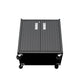 Manhattan Comfort Fortress Textured Metal 32" Garage Mobile Cabinet With 2 Adjustable Shelves In Charcoal Gray