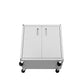 Manhattan Comfort Fortress Textured Metal 32" Garage Mobile Cabinet With 2 Adjustable Shelves In White