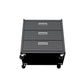 Manhattan Comfort Fortress Textured Metal 32" Garage Mobile Chest With 3 Full Extension Drawers In Charcoal Gray