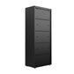Manhattan Comfort Fortress Textured Metal 75" Garage Cabinet With 4 Adjustable Shelves In Charcoal Gray