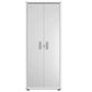 Manhattan Comfort Fortress Textured Metal 75" Garage Cabinet With 4 Adjustable Shelves In White
