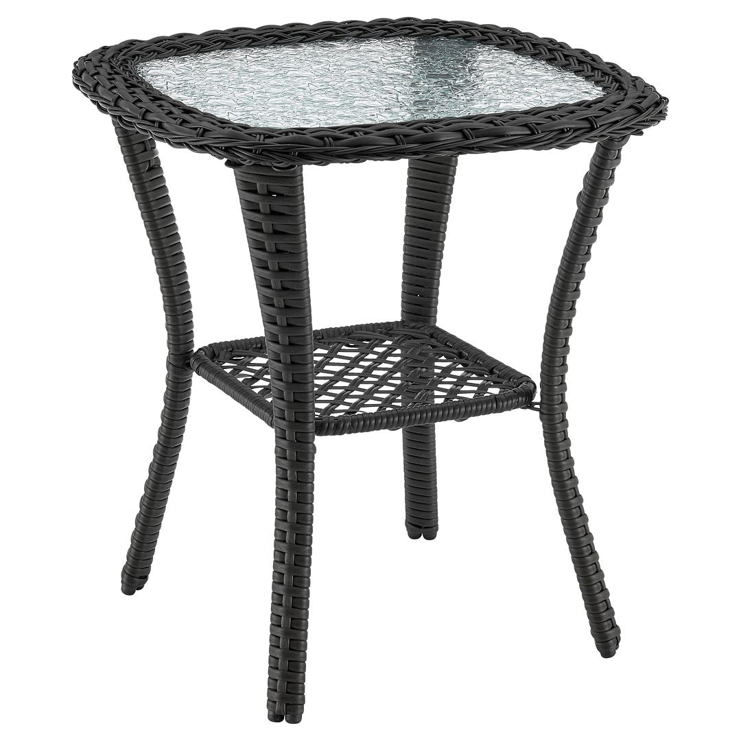 Manhattan Comfort Fruttuo Swivel Steel Rattan 3-Piece Patio Conversation Set With Cushions In Cream
