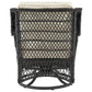 Manhattan Comfort Fruttuo Swivel Steel Rattan 3-Piece Patio Conversation Set With Cushions In Cream