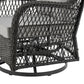 Manhattan Comfort Fruttuo Swivel Steel Rattan 3-Piece Patio Conversation Set With Cushions In Gray