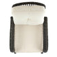 Manhattan Comfort Furttuo Steel Rattan Outdoor Rocking Chair With Cushions In Cream