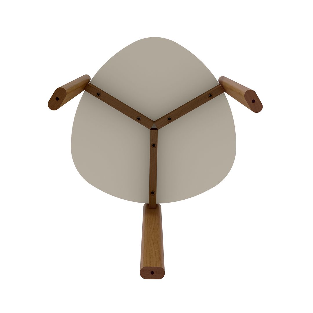 Manhattan Comfort Gales 18" Gloss Greige End Table With Solid Wooden Legs