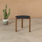 Manhattan Comfort Gales 18" Matte Black End Table With Solid Wooden Legs