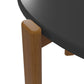 Manhattan Comfort Gales 18" Matte Black End Table With Solid Wooden Legs