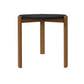 Manhattan Comfort Gales 18" Matte Black End Table With Solid Wooden Legs