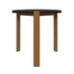 Manhattan Comfort Gales 18" Matte Black End Table With Solid Wooden Legs