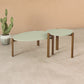 Manhattan Comfort Gales 18" Matte Pistachio Green End Table With Solid Wooden Legs