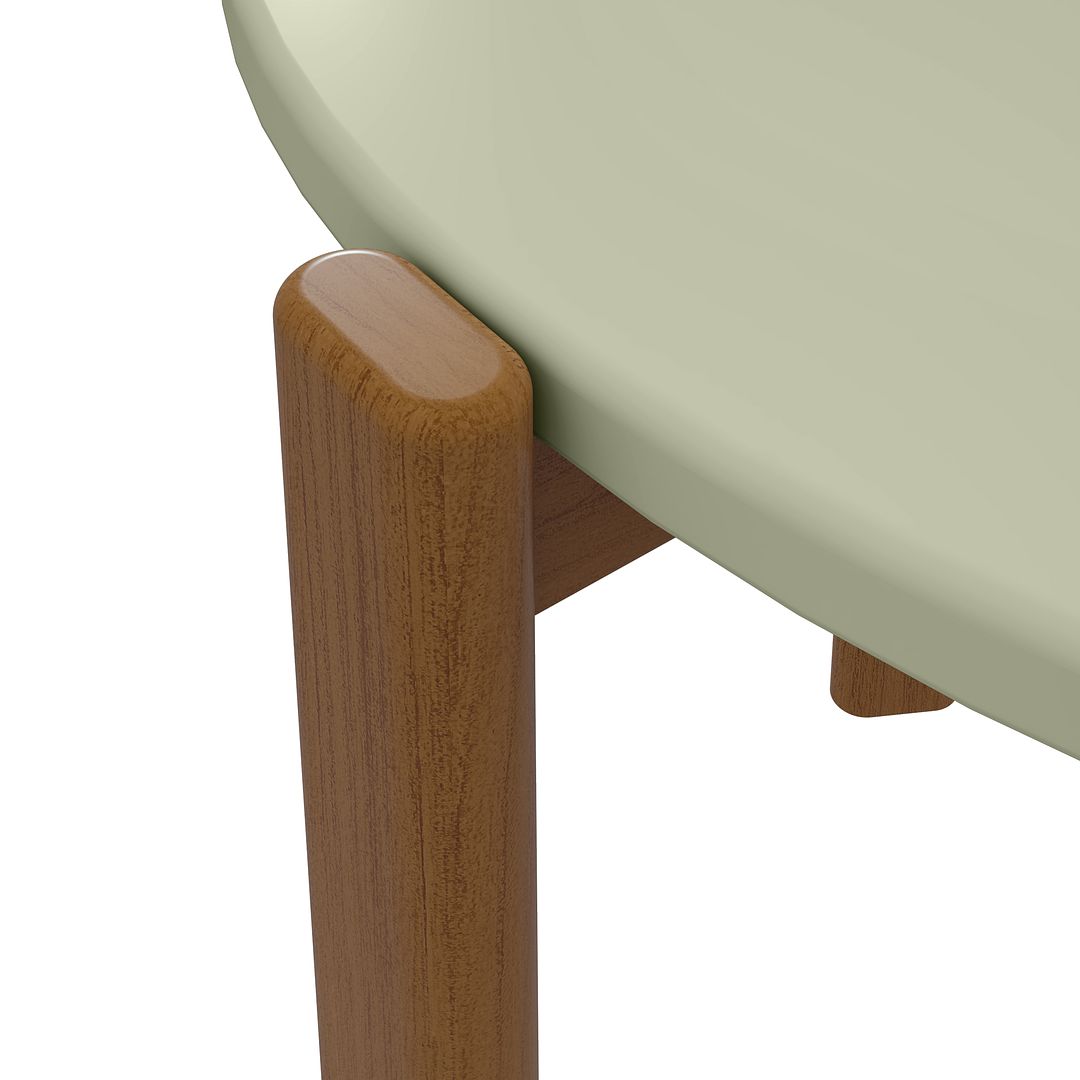 Manhattan Comfort Gales 18" Matte Pistachio Green End Table With Solid Wooden Legs