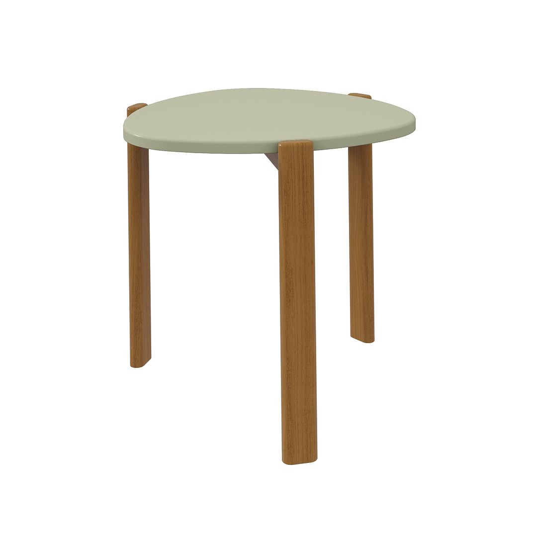 Manhattan Comfort Gales 18" Matte Pistachio Green End Table With Solid Wooden Legs