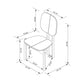 Manhattan Comfort Gales 2-Piece Black Dining Chairs With Solid Wooden Legs