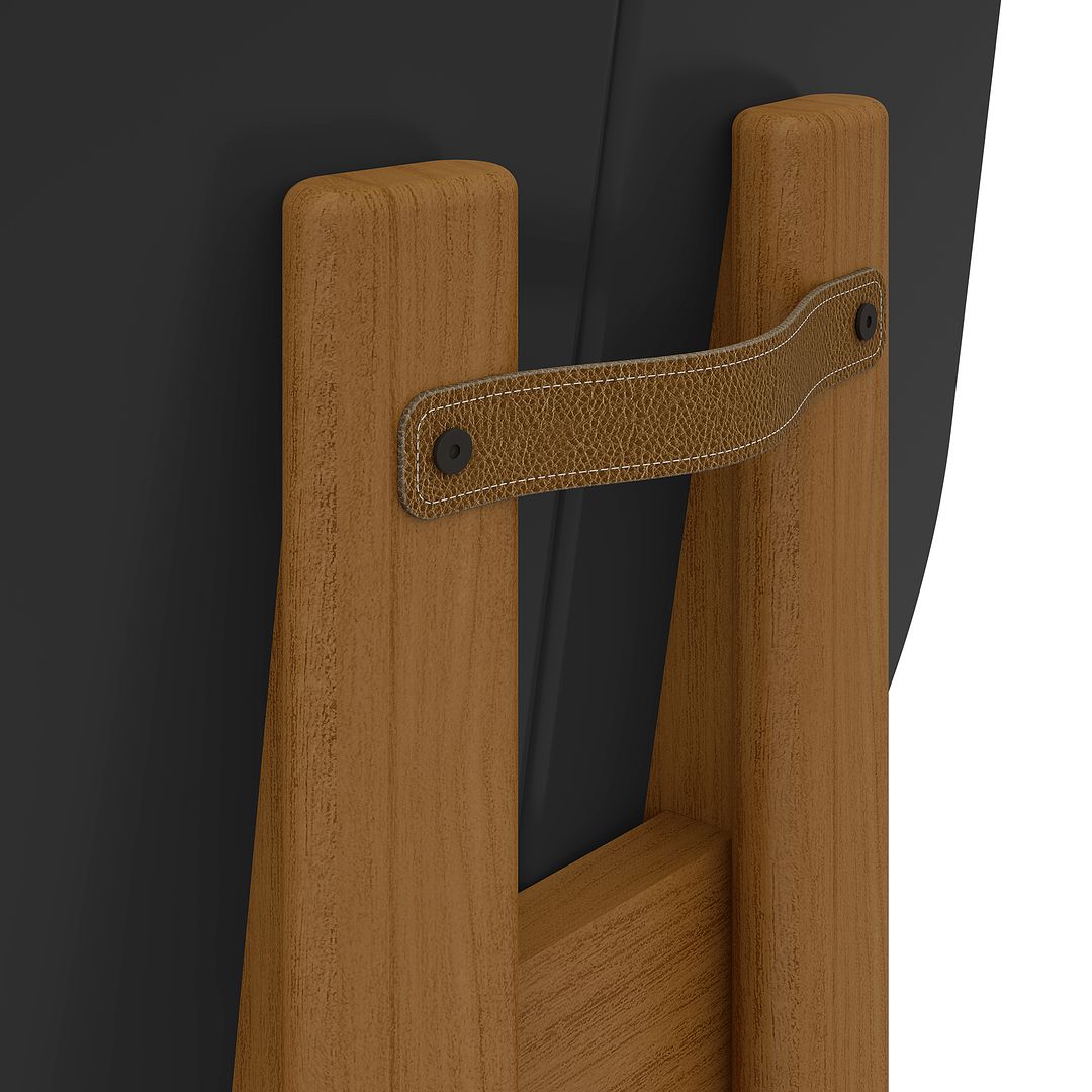 Manhattan Comfort Gales 2-Piece Black Dining Chairs With Solid Wooden Legs