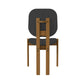 Manhattan Comfort Gales 2-Piece Black Dining Chairs With Solid Wooden Legs