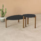 Manhattan Comfort Gales 2-Piece Black End Table & Coffee Table Set