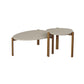 Manhattan Comfort Gales 2-Piece Greige End Table & Coffee Table Set