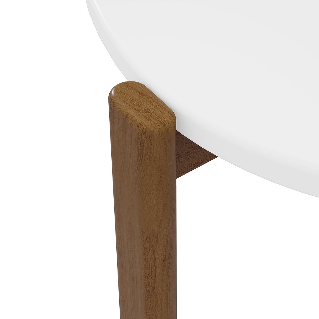 Manhattan Comfort Gales 2-Piece White End Table & Coffee Table Set