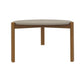 Manhattan Comfort Gales 32" Gloss Greige Coffee Table With Solid Wooden Legs