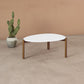 Manhattan Comfort Gales 32" Matte White Coffee Table With Solid Wooden Legs