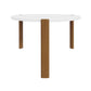 Manhattan Comfort Gales 32" Matte White Coffee Table With Solid Wooden Legs