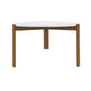 Manhattan Comfort Gales 32" Matte White Coffee Table With Solid Wooden Legs