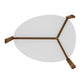 Manhattan Comfort Gales 32" Matte White Coffee Table With Solid Wooden Legs