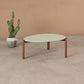 Manhattan Comfort Gales 32" Pistachio Green Coffee Table With Solid Wooden Legs