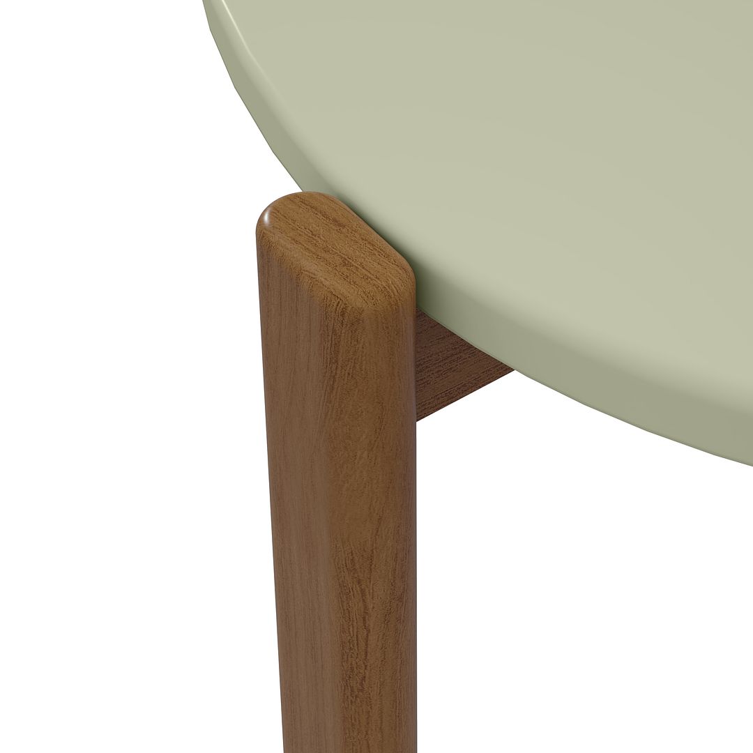 Manhattan Comfort Gales 32" Pistachio Green Coffee Table With Solid Wooden Legs
