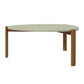 Manhattan Comfort Gales 32" Pistachio Green Coffee Table With Solid Wooden Legs