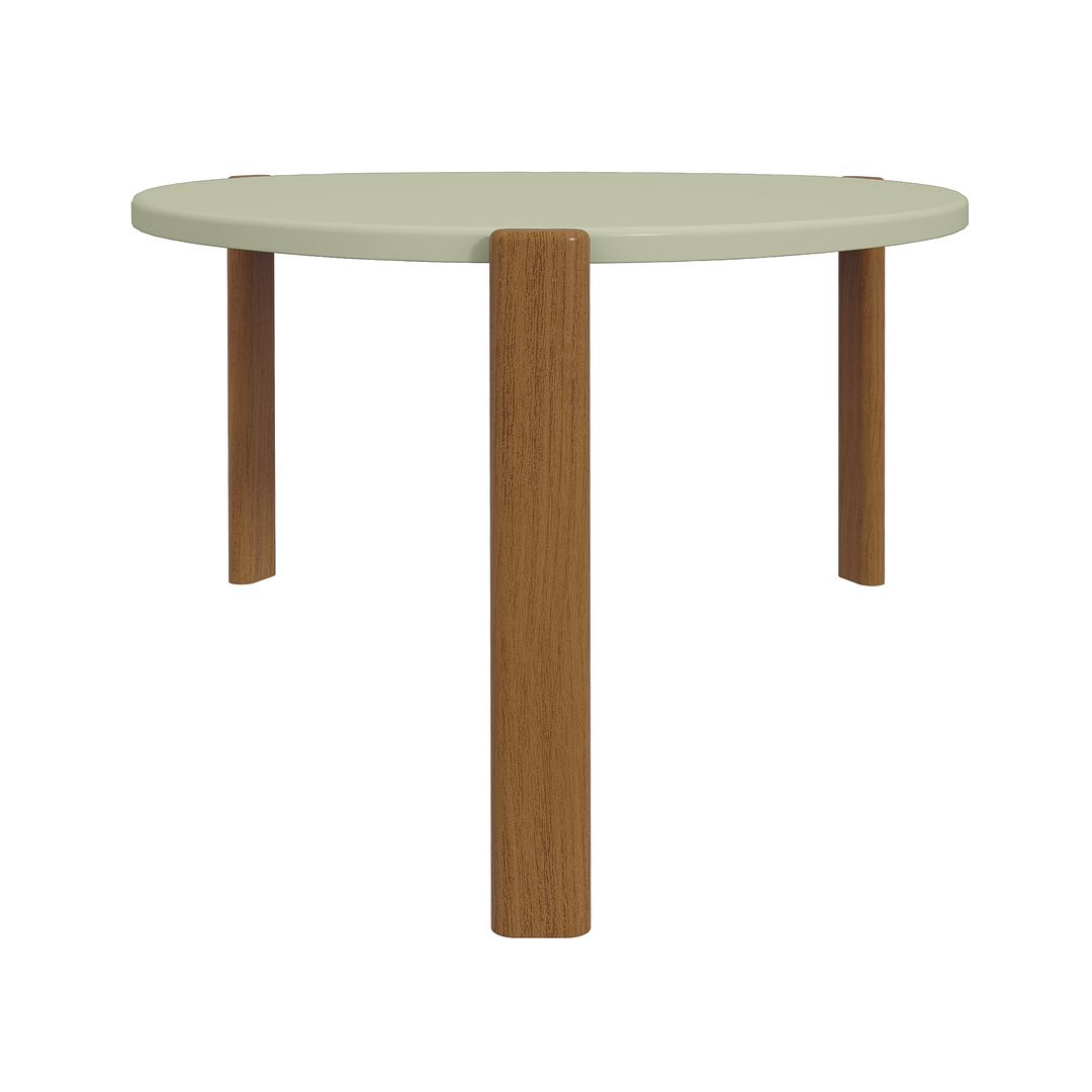 Manhattan Comfort Gales 32" Pistachio Green Coffee Table With Solid Wooden Legs