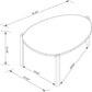 Manhattan Comfort Gales 32" Pistachio Green Coffee Table With Solid Wooden Legs