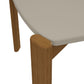Manhattan Comfort Gales 47" Rectangular Gloss Greige Dining Table With Solid Wooden Legs