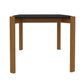 Manhattan Comfort Gales 47" Rectangular Matte Black Dining Table With Solid Wooden Legs