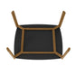 Manhattan Comfort Gales 47" Rectangular Matte Black Dining Table With Solid Wooden Legs
