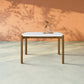Manhattan Comfort Gales 47" Rectangular Matte White Dining Table With Solid Wooden Legs
