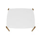 Manhattan Comfort Gales 47" Rectangular Matte White Dining Table With Solid Wooden Legs