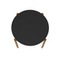 Manhattan Comfort Gales 47" Round Matte Black Dining Table With Solid Wooden Legs