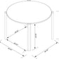 Manhattan Comfort Gales 47" Round Matte Black Dining Table With Solid Wooden Legs