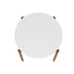 Manhattan Comfort Gales 47" Round Matte White Dining Table With Solid Wooden Legs