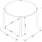 Manhattan Comfort Gales 47" Round Matte White Dining Table With Solid Wooden Legs