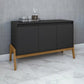 Manhattan Comfort Gales 49" Mid-Century Modern Sideboard In Black