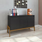 Manhattan Comfort Gales 49" Mid-Century Modern Sideboard In Black