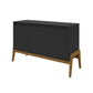 Manhattan Comfort Gales 49" Mid-Century Modern Sideboard In Black