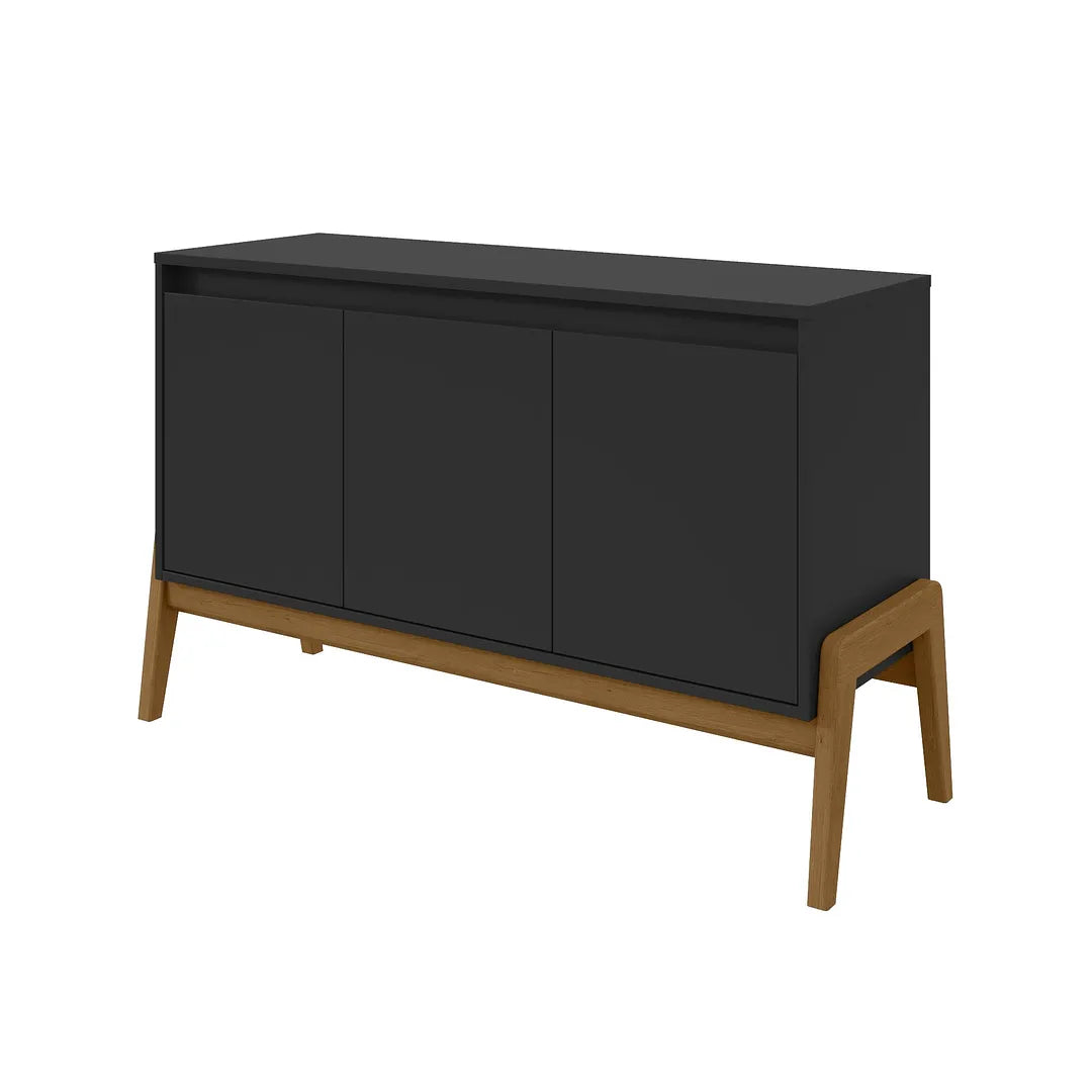 Manhattan Comfort Gales 49" Mid-Century Modern Sideboard In Black
