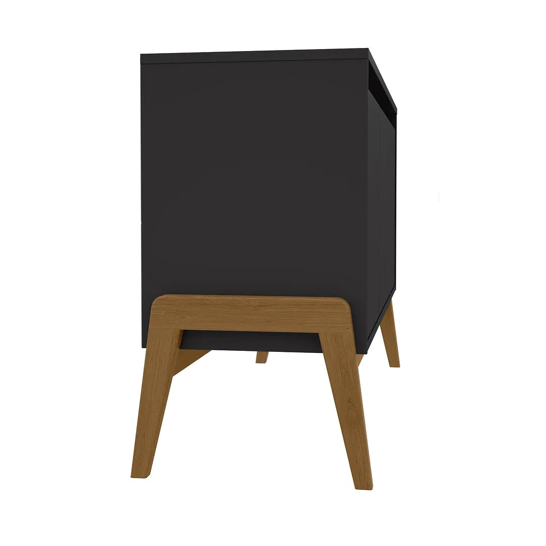 Manhattan Comfort Gales 49" Mid-Century Modern Sideboard In Black