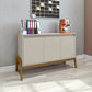 Manhattan Comfort Gales 49" Mid-Century Modern Sideboard In Off-White